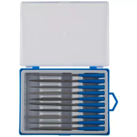 Набор ЗУБР "ЭКСПЕРТ" Надфили, пластмассовая ручка, насечка 0=драчевая, 100мм, 10шт 16021-0-H10 купить в Надыме