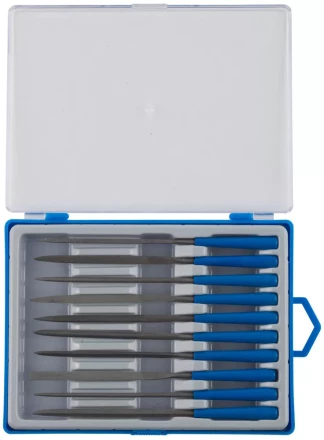 Набор ЗУБР "ЭКСПЕРТ" Надфили, пластмассовая ручка, насечка 0=драчевая, 100мм, 10шт 16021-0-H10 купить в Надыме