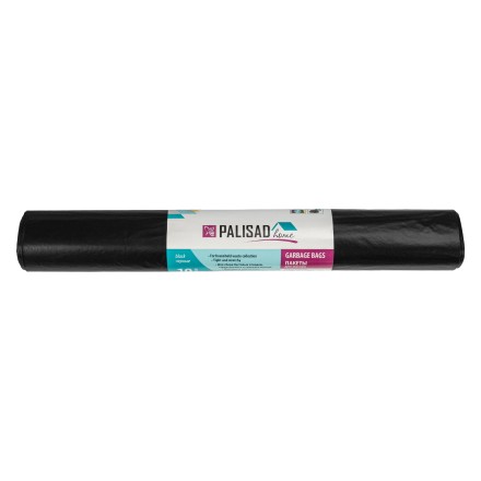 Пакеты для мусора 120 л x 10 шт., ПВД прочные черные, длинный ролик, Home Palisad 927265 купить в Надыме