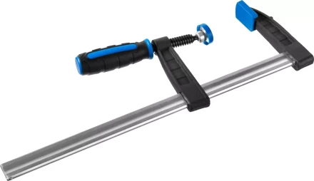 Струбцина ЗУБР "ПРОФЕССИОНАЛ", тип "F", двухкомпонентная ручка, стальная закаленная рейка, 80х300мм 32155-080-300 купить в Надыме