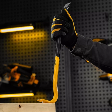 Лом-гвоздодер, Denzel 450 мм, шестигранный 16 мм, окрашенный, сталь 65, 25202 купить в Надыме