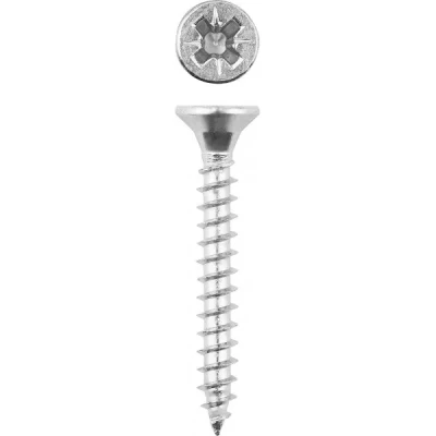 Шурупы ЗУБР по дереву оцинкованные, 3.0x15мм, 130шт 4-300377-30-015