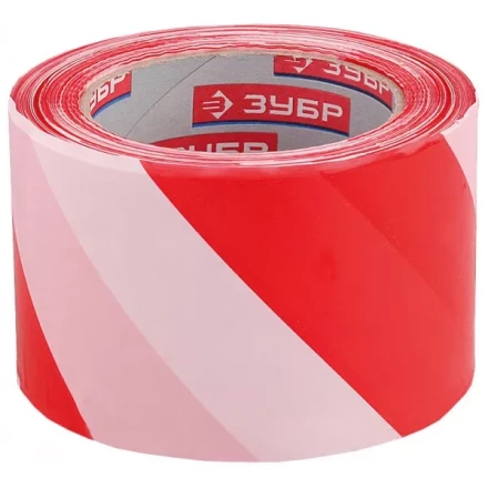 Сигнальная лента ЗУБР "МАСТЕР", цвет красно-белый, 70мм х 200м 12240-70-200 купить в Надыме
