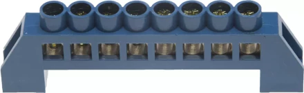 Шина СВЕТОЗАР нулевая, в изоляц оболочке, 6х9мм, 8 полюсов, макс. ток 100А 49805-08 купить в Надыме