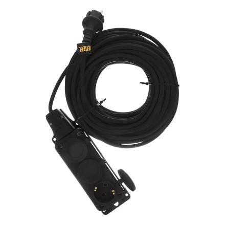 Удлинитель-шнур силовой Denzel Top Series, КГТТ, 20м, 3 розетки, 3 x 1,5 мм, 3 м 37422 купить в Надыме