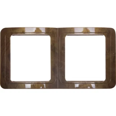 Панель СВЕТОЗАР "ГАММА" накладная, вертикальная, цвет орех, 2 гнезда SV-54147-N купить в Надыме