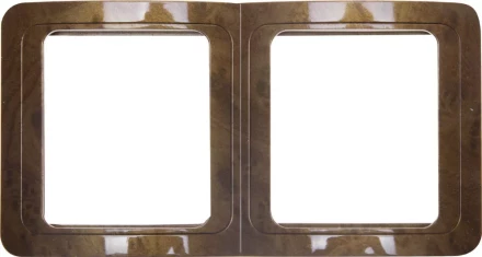 Панель СВЕТОЗАР "ГАММА" накладная, вертикальная, цвет орех, 2 гнезда SV-54147-N купить в Надыме