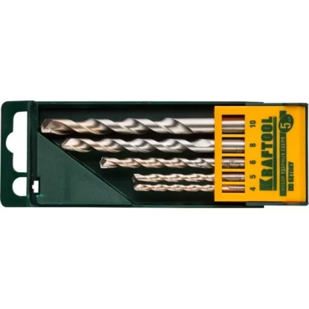 Набор KRAFTOOL Сверла "INDUSTRIE QUALITAT" по бетону ударные, самоцентр. наконечник, цилиндр. хвостовик, в боксе, 5шт 29165-H5 купить в Надыме