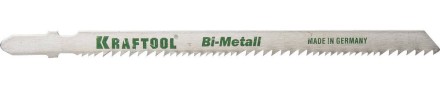 Полотна KRAFTOOL, T345XF, для эл/лобзика, Bi-Metall,универ.: по нерж.стали, дереву с гвоздями, EU-хвост., шаг 1,8-2,5мм, 110мм, 2шт 159505-U купить в Надыме