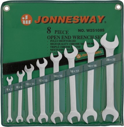 Набор ключей рожковых 6-22мм 8предметов Jonnesway W25108S 47336 купить в Надыме
