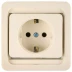 Розетка СВЕТОЗАР "ГАММА" одинарная, с заземлением, цвет бежевый, 16А/~250В SV-54105-B купить в Надыме