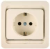 Розетка СВЕТОЗАР "ГАММА" одинарная, с заземлением, цвет бежевый, 16А/~250В SV-54105-B купить в Надыме