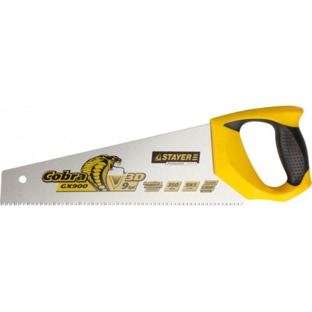 Ножовка STAYER &quot;PROFI&quot; &quot;COBRA&quot; GX900, трехгранный японский зуб, импульсная закалка, 2-х комп ручка, 9 TPI, 350мм 1514-35_z02 купить в Надыме