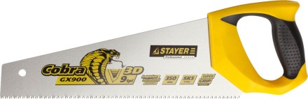 Ножовка STAYER &quot;PROFI&quot; &quot;COBRA&quot; GX900, трехгранный японский зуб, импульсная закалка, 2-х комп ручка, 9 TPI, 350мм 1514-35_z02 купить в Надыме