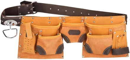 Пояс KRAFTOOL для инструментов, натуральная кожа, 9 карманов 1-38520 купить в Надыме
