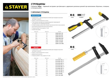 Струбцина STAYER &quot;PROFI&quot; ручная пистолетная, 150мм 32242-15 купить в Надыме
