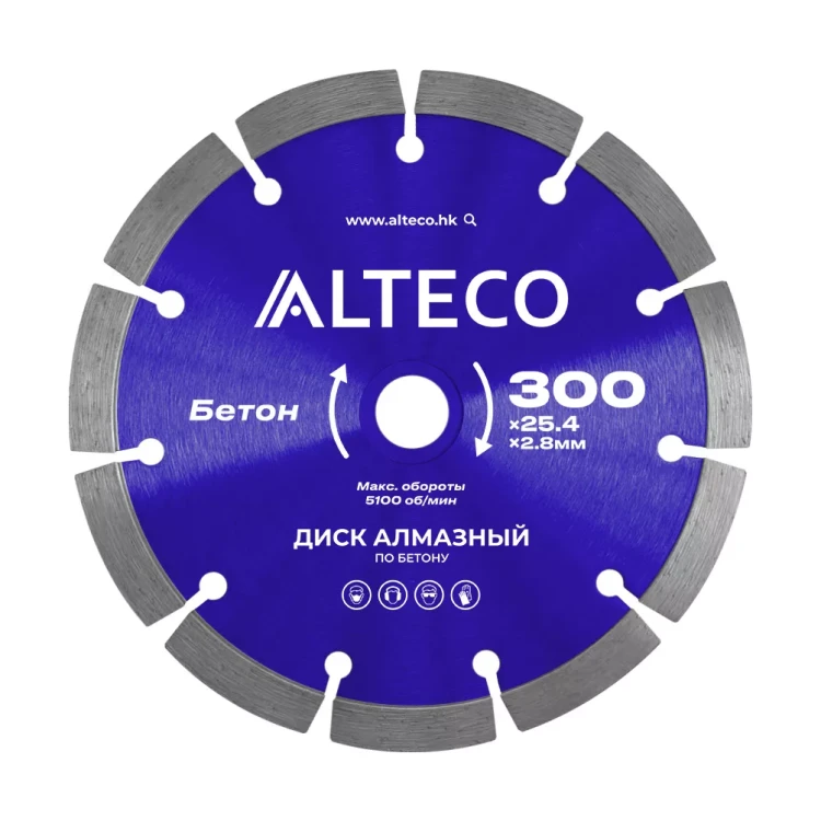 Диск алмазный по бетону ALTECO 300x25.4x2.8 мм 66520 купить в Надыме