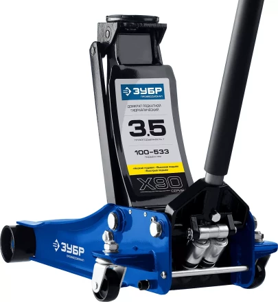 Домкрат гидравлический подкатной X90, 3,5т, 100-533мм, ЗУБР Профессионал 43054-3.5 43054-3.5 купить в Надыме