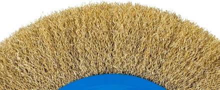 ЗУБР "ПРОФЕССИОНАЛ". Щетка дисковая для точильно-шлифовального станка, витая стальная латунирован проволока 0,3мм, 125х32мм 35186-125_z01 купить в Надыме