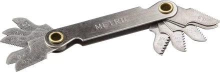 Шаблон STAYER "PROFI" для определения шага метрич резьбы,0,5-1,75мм и трубной резьбы с шагом 0,907 и 1,07мм(27,28 tpi) 28041 купить в Надыме