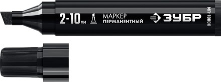 ЗУБР МП-1000К чёрный, 2-10 мм, клиновидный перманентный маркер (06333-2) купить в Надыме