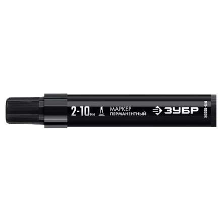 ЗУБР МП-1000К чёрный, 2-10 мм, клиновидный перманентный маркер (06333-2) купить в Надыме