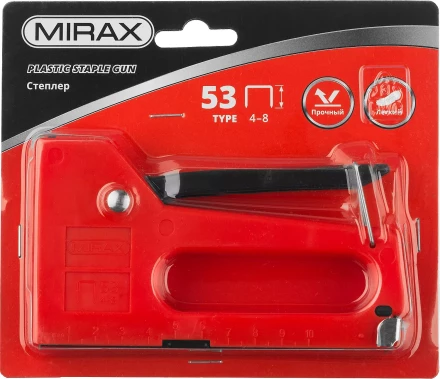 Степлер, пластиковый корпус для тонкой скобы тип 53 (4-8 мм), MIRAX 3142 купить в Надыме