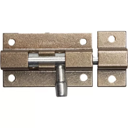 Задвижка накладная для окон и мебели "ШП-50 КМЦ", цвет коричневый металлик/цинк, 50мм 37753-50 купить в Надыме