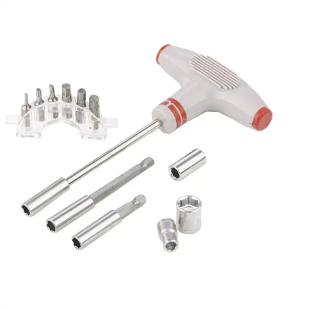 Отвертка с Т-образной эргономичной ручкой и набором насадок 36 штук CrV в пластиковом боксе MTX 115729 купить в Надыме