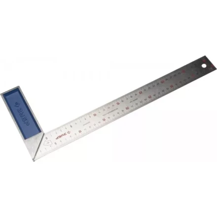 Угольник ЗУБР "ЭКСПЕРТ" столярный, гравированная шкала, алюминиевая рукоятка, нержавеющее полотно 37мм, 400мм 34393-40 купить в Надыме