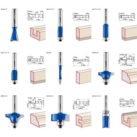ЗУБР 26 шт, набор профильных фрез по дереву, Профессионал (28796-H26) купить в Надыме