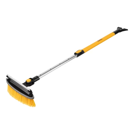 Щетка-сметка со скребком, телескоп, поворотная голова, водосгон 950-1320 мм Denzel 55327 купить в Надыме