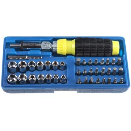 Набор STAYER Отвертка реверсивная с торцовыми головками и битами, 41 предмет 2555-H41 купить в Надыме