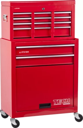 Тележка инструментальная STAYER "MASTER" комбо, 2 ящика + ящик настольный, 7 полок, 616х330х742мм 38909-K купить в Надыме