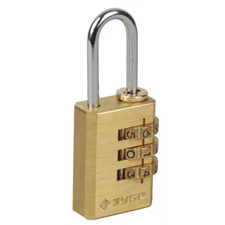 Замок ЗУБР "ЭКСПЕРТ" навесной мини, кодовый, 3 диска 37118-1_z01 купить в Надыме