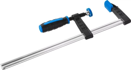 Струбцина ЗУБР "ПРОФЕССИОНАЛ", тип "F", двухкомпонентная ручка, стальная закаленная рейка, 50х250мм 32155-050-250 купить в Надыме