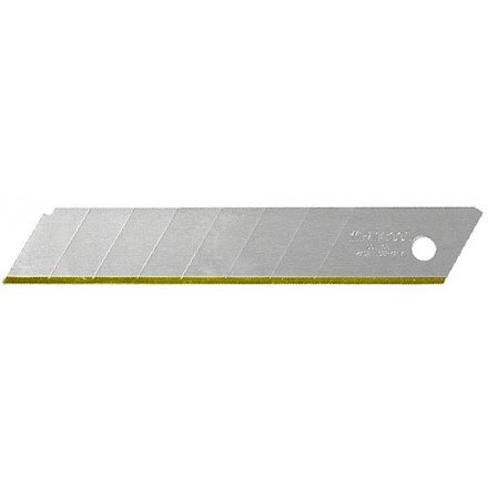 Лезвие &quot;SOLINGEN&quot; сменное, KRAFTOOL 09606-TIN-18-S5, сегментиров, нитрид титана, многоуровневая закалка, 15 сегментов, 18мм, 5шт 09606-TIN-18-S5_z01 купить в Надыме