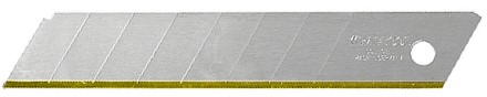 Лезвие &quot;SOLINGEN&quot; сменное, KRAFTOOL 09606-TIN-18-S5, сегментиров, нитрид титана, многоуровневая закалка, 15 сегментов, 18мм, 5шт 09606-TIN-18-S5_z01 купить в Надыме