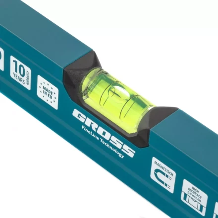 Уровень алюминиевый 600 мм магнитный 2 глазка Magnetisch  Gross 33711 купить в Надыме