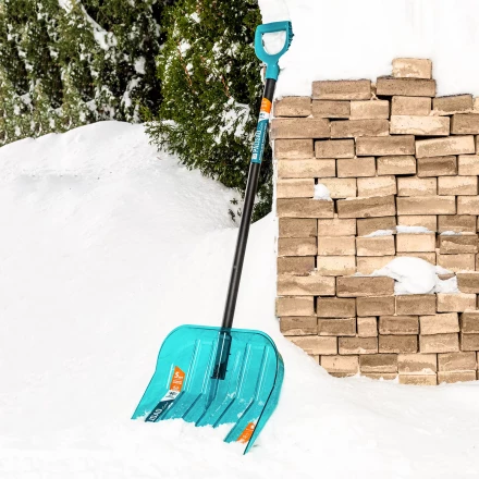 Лопата для уборки снега поликарбонат Palisad 61690, 460х400х1400 мм, алюминиевый черенок, LUXE купить в Надыме