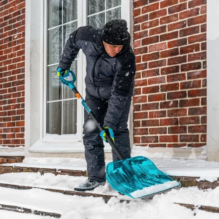 Лопата для уборки снега поликарбонат Palisad 61690, 460х400х1400 мм, алюминиевый черенок, LUXE купить в Надыме