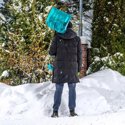 Лопата для уборки снега поликарбонат Palisad 61690, 460х400х1400 мм, алюминиевый черенок, LUXE купить в Надыме