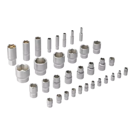 Набор инструментов Denzel 15802, 1/2", 1/4", CrV, S2, пластиковый кейс, 84 предмета купить в Надыме