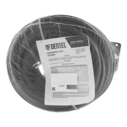 Удлинитель-шнур силовой Denzel Top Series , КГТТ, 20м, 3 розетки, 3 x 2,5 мм, 3 м 37423 купить в Надыме
