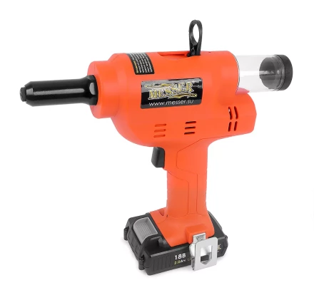 Аккумуляторный вытяжной заклепочник MESSER M4000  с возможностью работы от сети 220В купить в Надыме