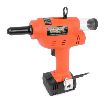 Аккумуляторный вытяжной заклепочник MESSER M4000  с возможностью работы от сети 220В купить в Надыме