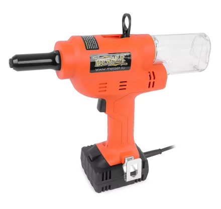 Аккумуляторный вытяжной заклепочник MESSER M4000  с возможностью работы от сети 220В купить в Надыме