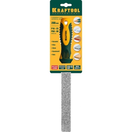 Напильник KRAFTOOL плоский с покрытием из карбида вольфрама, 200мм 16080-20_z01 купить в Надыме