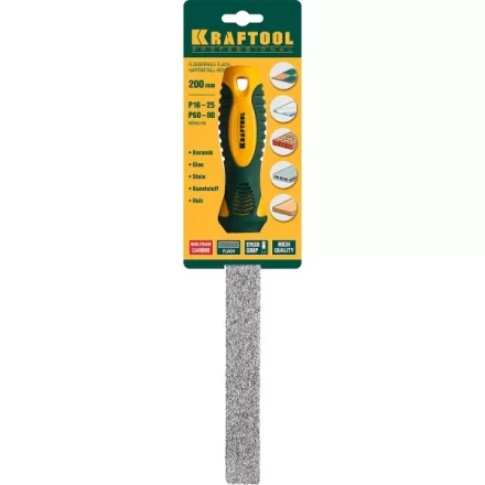 Напильник KRAFTOOL плоский с покрытием из карбида вольфрама, 200мм 16080-20_z01 купить в Надыме