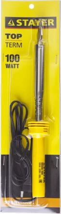 Паяльник STAYER "STANDARD" с пластмассовой рукояткой и долговечным жалом, 100 Вт, клин 55330-100 купить в Надыме